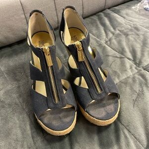 Michael Kors navy wedges